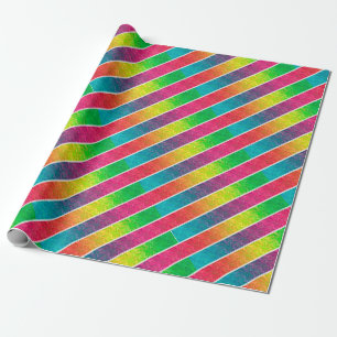 [Roligt med Rand] Mönster #1 Geometriskt regnbåge Presentpapper