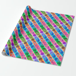 [Roligt med Rand] Mönster #5a Diamond Rainbow Presentpapper