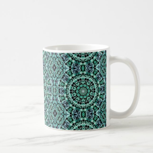 Roligt med teal och svart kaffemugg (Höger)
