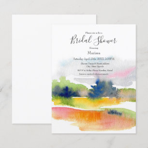 roligt med vattenfärg Brushstrokes Abstrakt Invit Inbjudningar