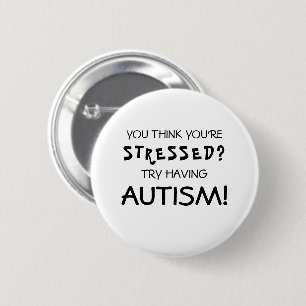 Roligt medvetande om autism ASD Knapp