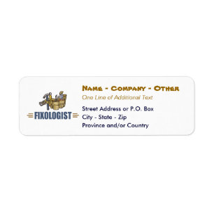 Roligt meja för gräsmatta returadress etikett
