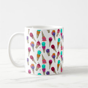 Roligt Melty Summer Goth Skull Ice Cream konstig w Kaffemugg