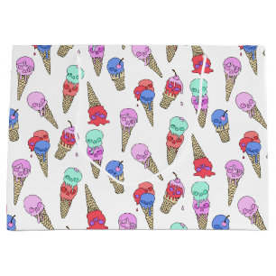 Roligt Melty Summer Goth Skull Ice Cream pastel wh