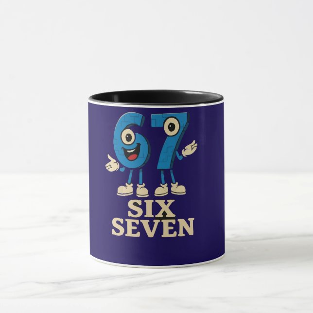 roligt meme 6 7 mugg (Center)