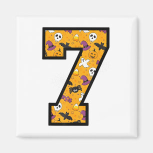 Roligt Meme-uttryck Nummer 7 6 7 Sex Sju Halloween Magnet