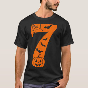 Roligt Meme-uttryck Nummer 7 6 7 Sex Sju Halloween T Shirt