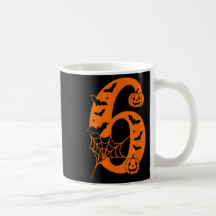 Roligt memespråk nummer 6 6 7 Sex Sju Halloween Kaffemugg