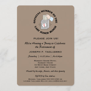 Roligt, men Classy Pension Party väljer Färg Inbjudningar