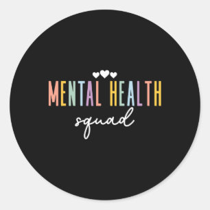 Roligt Mental Health Squad Sjukdom Mental Health A Runt Klistermärke