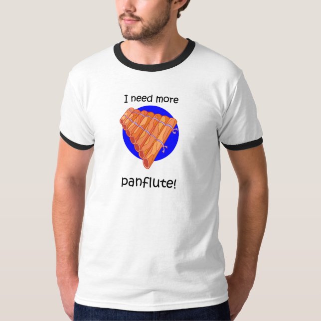 roligt mer panflute t shirt (Framsida)