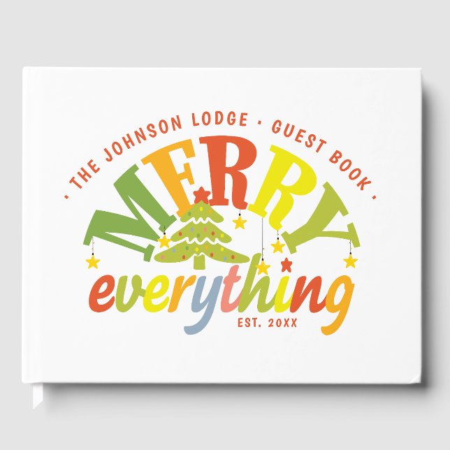 Roligt Merry All Family Rental House-jul Gästböcker (Framsida)