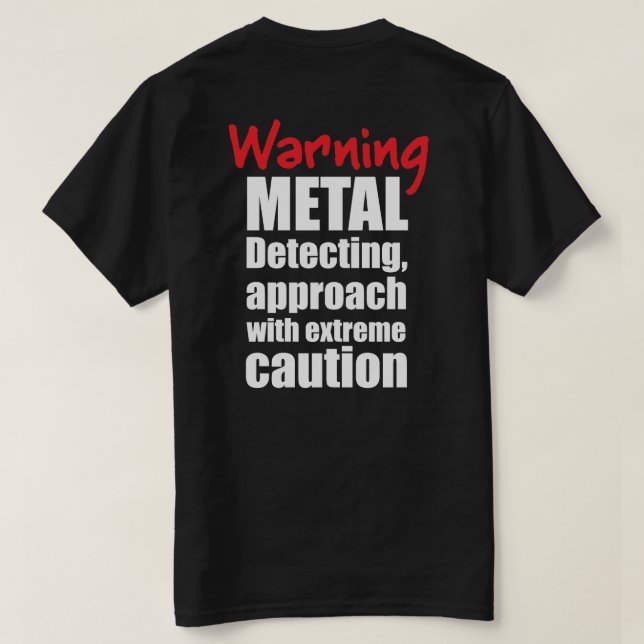Roligt Metall upptäcker t-shirt - svart - idealisk (Design baksida)