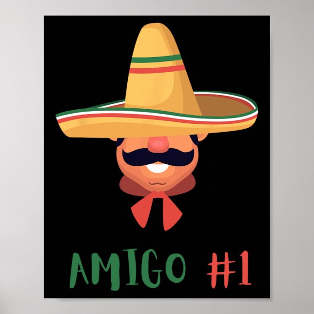 Roligt Mexikansk amigo #1 Group Matching Diy Hallo Poster (Framsidan)