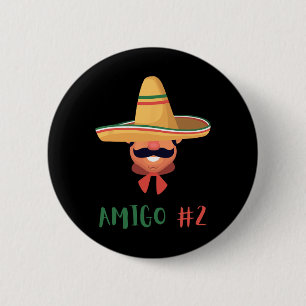 Roligt Mexikansk amigo #2 Group Matching DIY Hallo Knapp