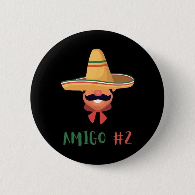 Roligt Mexikansk amigo #2 Group Matching DIY Hallo Knapp (Framsida)