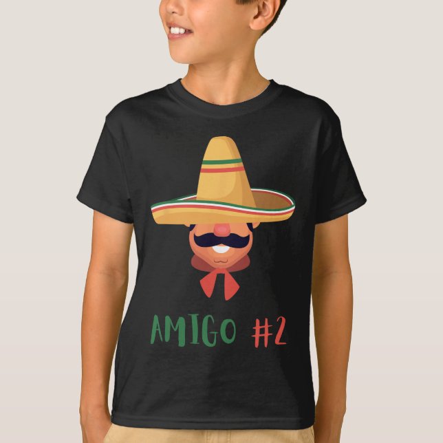 Roligt Mexikansk amigo #2 Group Matching Diy Hallo T Shirt (Framsida)
