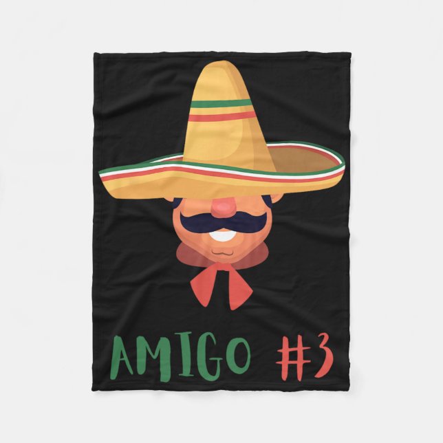 Roligt Mexikansk amigo #3 Group Matching Diy Hallo Fleecefilt (Framsidan)