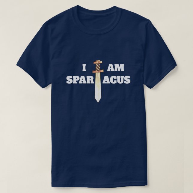 Roligt "mig förmiddag Spartacus" med svärd T Shirt (Design framsida)