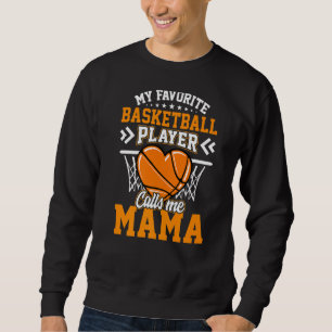 Roligt Min favoritbasketspelare ringer mig Mamma Lång Ärmad Tröja
