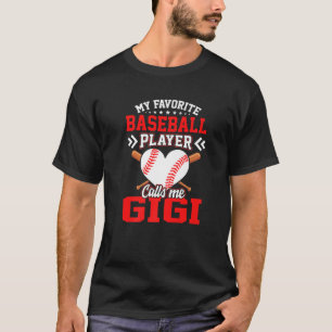 Roligt Min favoritspelare i basket kallar mig Gigi T Shirt