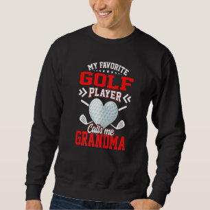 Roligt Min favoritspelare kallar mig mormor Lång Ärmad Tröja