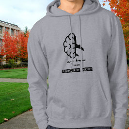 Roligt Min Hjärna är i Flygplansläge Kollega Enkel Hoodie