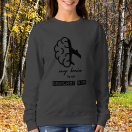 Roligt Min Hjärna är i Flygplansläge Kollega Enkel T Shirt