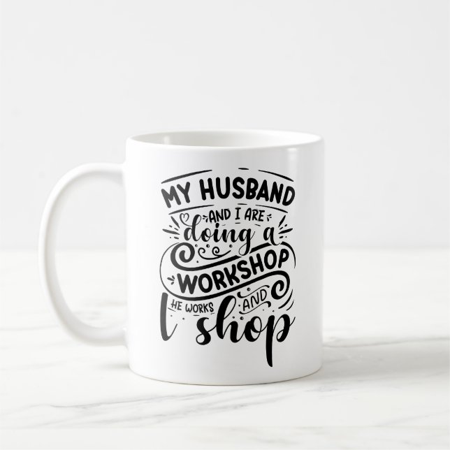 Roligt Min man & jag är Kaffemugg (Vänster)
