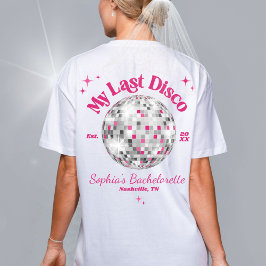 Roligt Mitt sista Disco Bride Bröllop Bachelorette T Shirt