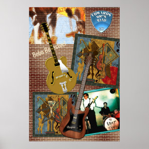 Roligt Modern Art Music Collage Poster
