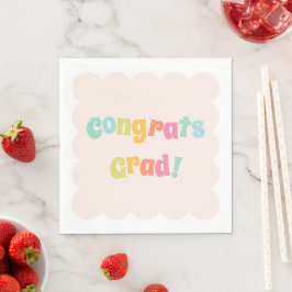 Roligt Modern Colorful Gratulerar Grad Pappersservett