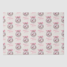 Roligt Modern Disco Boll Ornament Happiest Helgdag