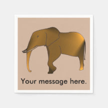 Roligt Modern ditt meddelande Elephant Napkins