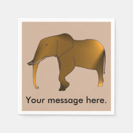 Roligt Modern ditt meddelande Elephant Napkins Pappersservett