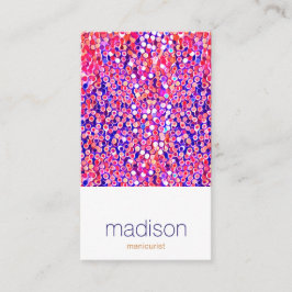 Roligt Modern färglös Rosa Konfettsalon Visitkort