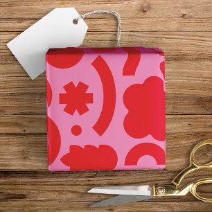 Roligt Modern former Färgfull Rosa Röd omslagning Presentpapper