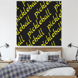 Roligt Modern Gult Black Canvastryck