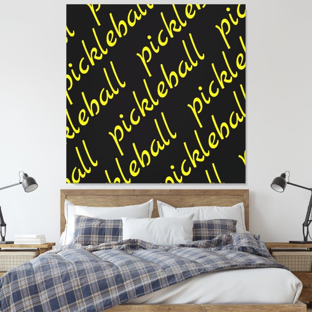 Roligt Modern Gult Black Canvastryck (Insitu (sovrum))