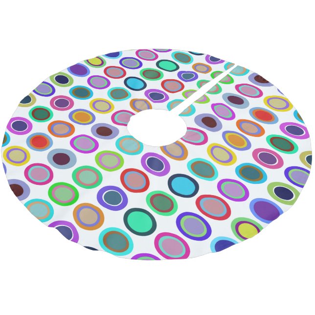 Roligt Modern Julgran Skirt Julgransmatta Borstad Polyester (Vinklad)