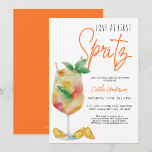 Roligt Modern Kärlek vid första Spritz-Möhippan Inbjudningar