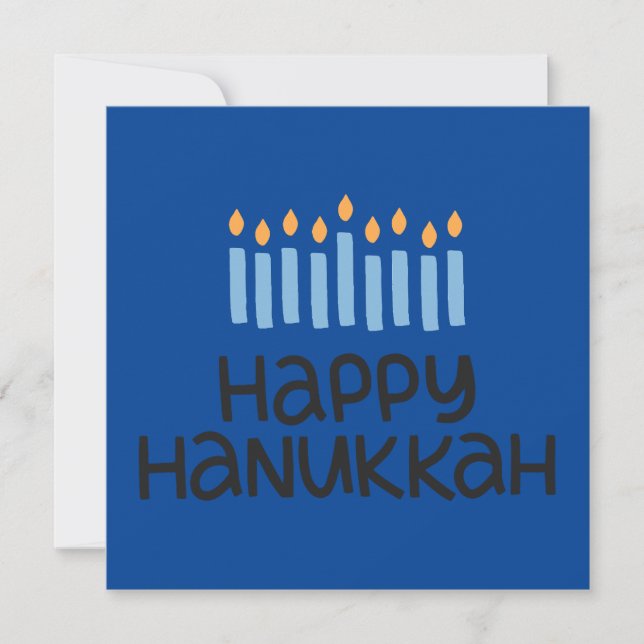 Roligt Modern "Lycklig Hanukkah"-kort (Framsida)