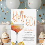 Roligt Modern Orange Hej 60:e födelsedagen Inbjudningar<br><div class="desc">Roligt Modern Orange Hej 60:e födelsedagsinbjudan Gör din händelse minnesvärd med den här roligten,  moderna Hejen för vattenfärger,  60-dagarsinbjudan. Den pulserande färg och de mjuka penseldragen ger en vismisk och konstnärlig känsla åt designen och skapar den ett val av perfekt för en födelsedagsfest fylld med glädje och firande.</div>