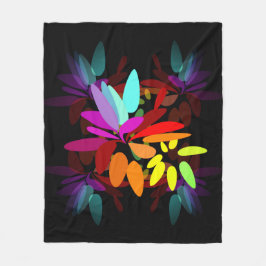 Roligt Modern Psychedelic Stil Rainbow Skriv ut Fleecefilt
