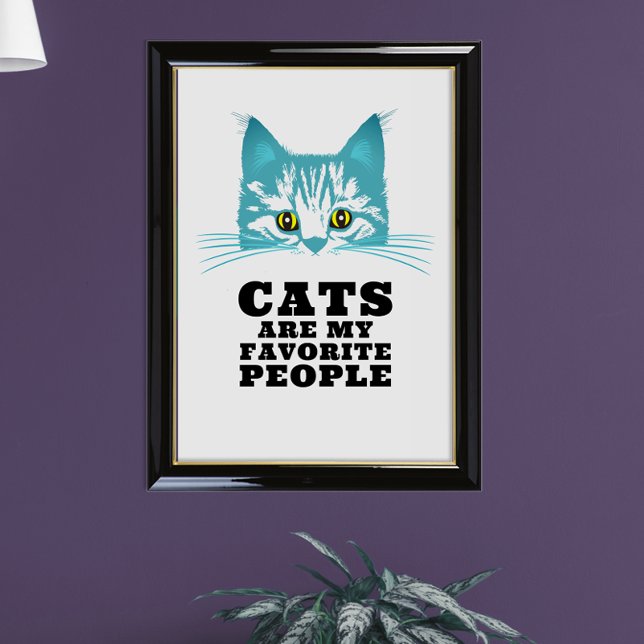 Roligt Modern Sarkastic Turcos Cat Black Bold Typo Poster (Skapare uppladdad)