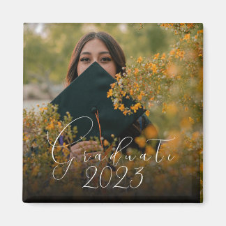 Roligt Modern Script Photo Studenten-meddelande Magnet
