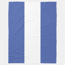 Roligt Modern Sporty Nautical White Blue Wide Rand Fleecefilt