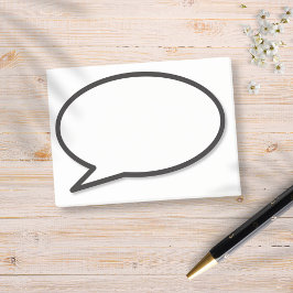 Roligt Modern Tecknad Bok Tal-bubbla Post-it Block