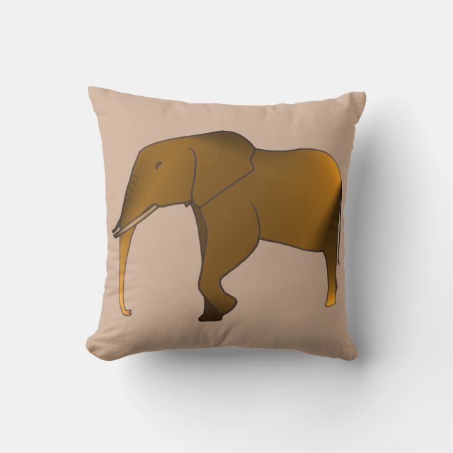Roligt Modern Trendig Elephant Dekorativ kudde (Framsida)