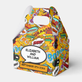 Roligt Modern Trendig Tecknad Bok Bröllop Presentaskar